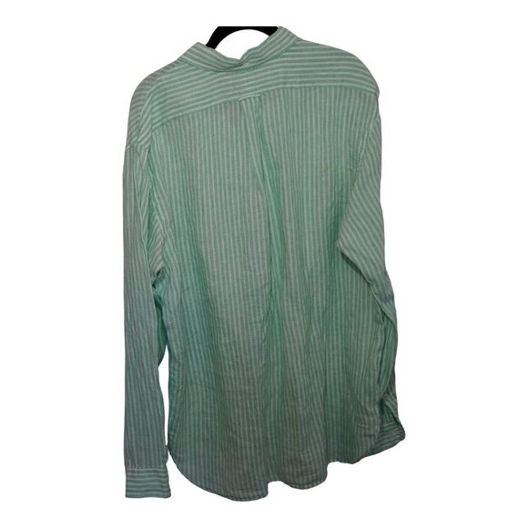 VTG Ralph Lauren Linen Green Button Down Shirt Sz XL - Picture 2 of 8